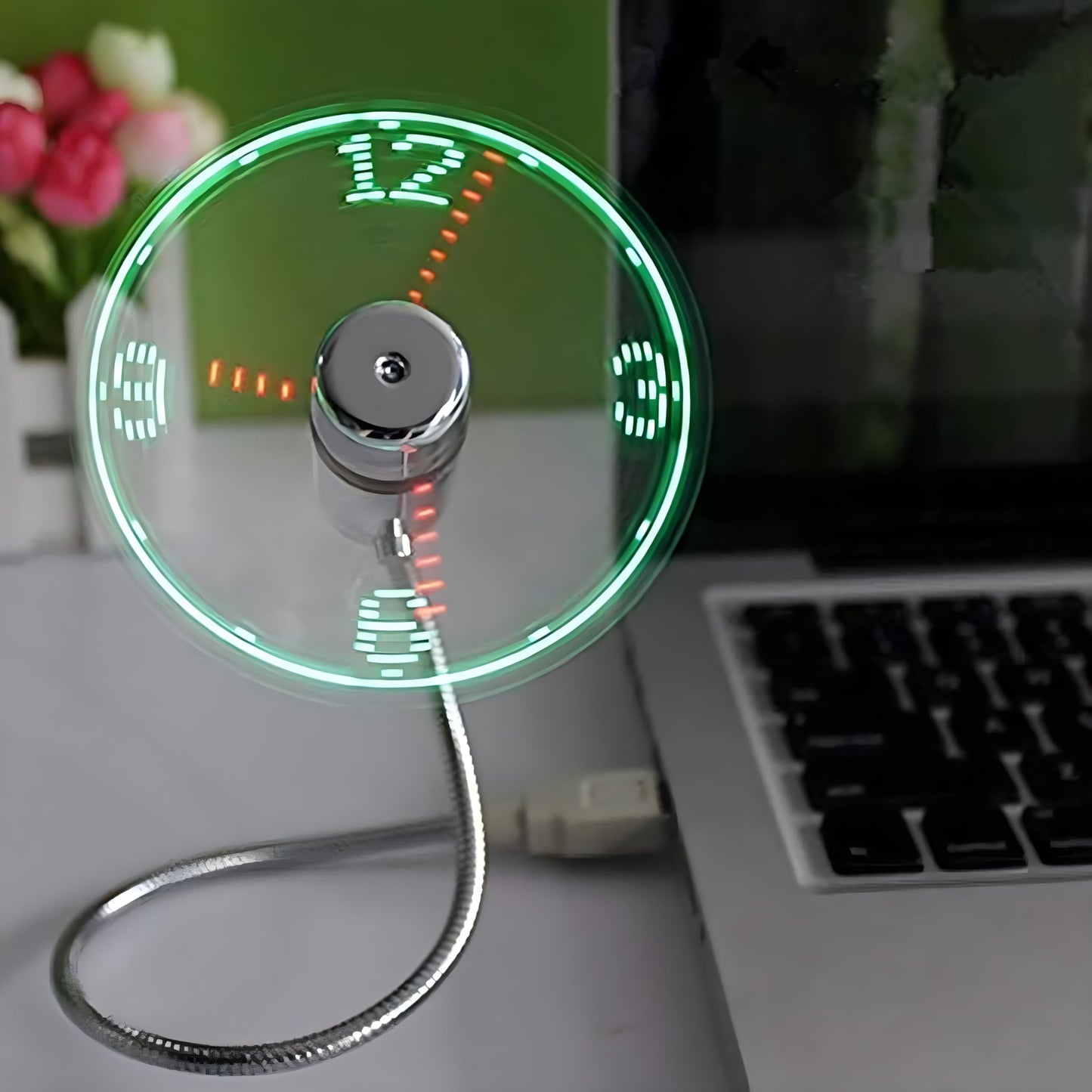 Neon Wind Clock